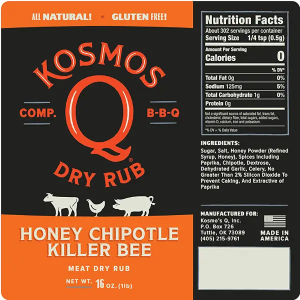 Kosmos Q Honey Chipotle Killer Bee Rub - Image 2