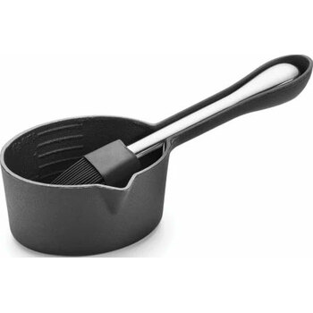Outset Cast Iron Sauce Pot With Brush